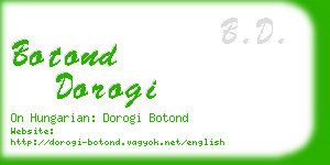 botond dorogi business card